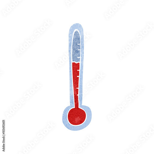 retro cartoon temperature gauge