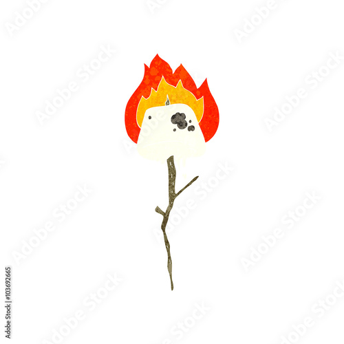 retro cartoon toasted marshmallow