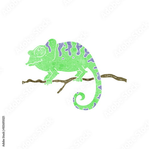 retro cartoon chameleon © lineartestpilot