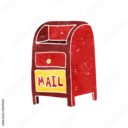 retro cartoon mail box