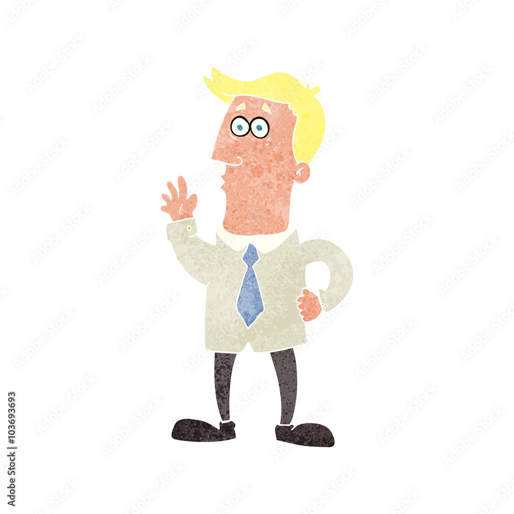 retro cartoon businessman retro cartoon businessman