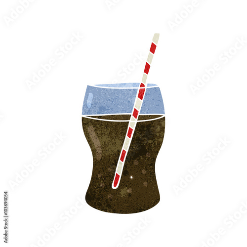 retro cartoon fizzy drink