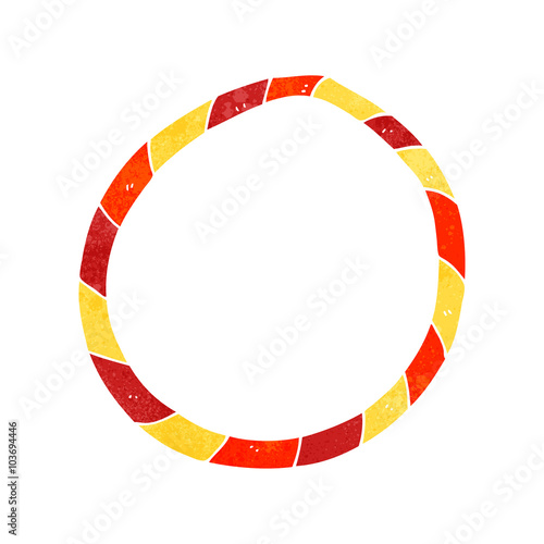 retro cartoon hula hoop