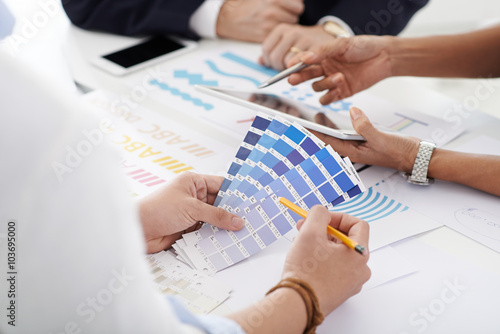 Tableau sur toile Blue for corporate identity