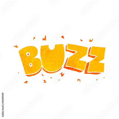 retro cartoon buzz symbol