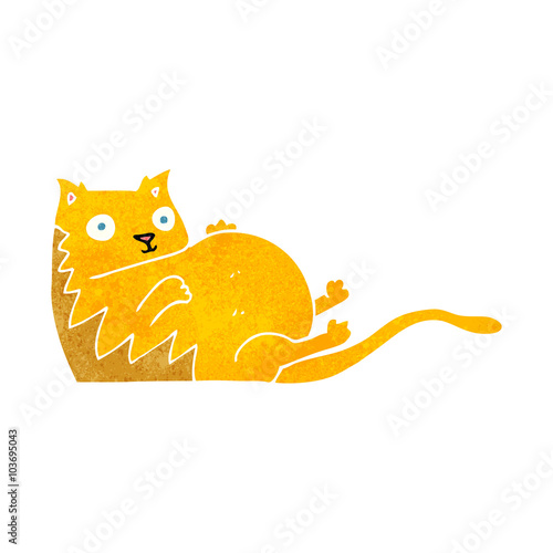 retro cartoon fat cat