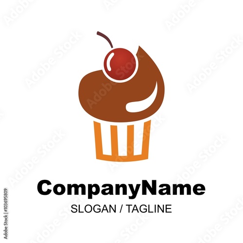 cupcake logo icon Vector