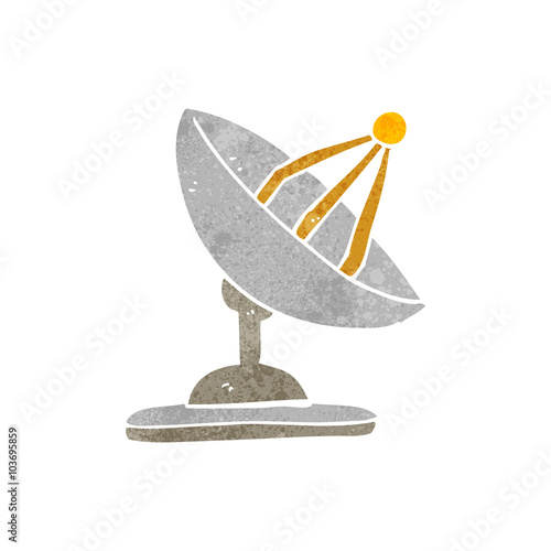 retro cartoon satellite dish