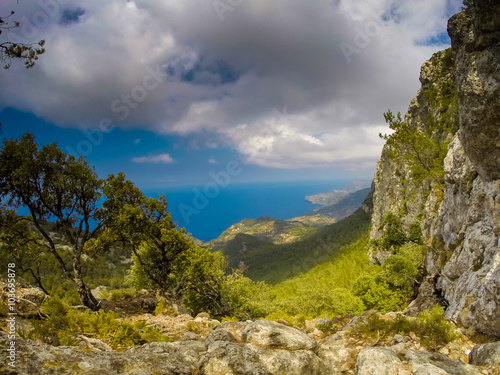 Rocky beaches on the northern part of Mallorca island, Spain.