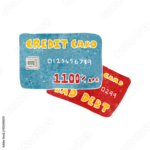 retro cartoon credit cards