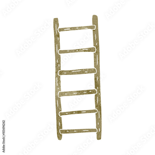 retro cartoon ladder