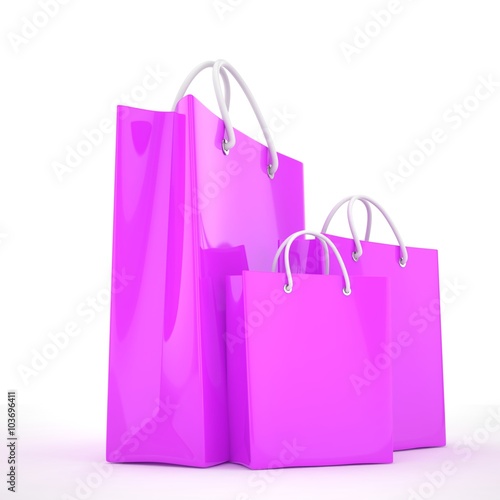 Wallpaper Mural Paper Shopping Bags isolated on white background Torontodigital.ca