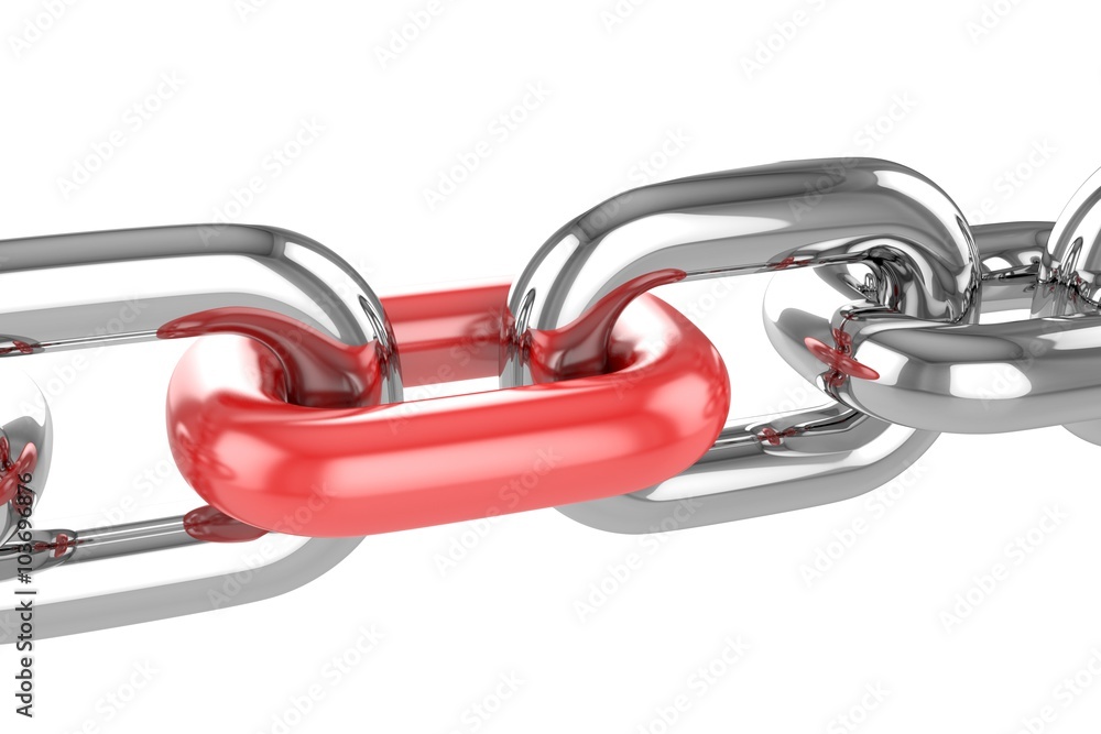 Obraz premium render stainless steel chain