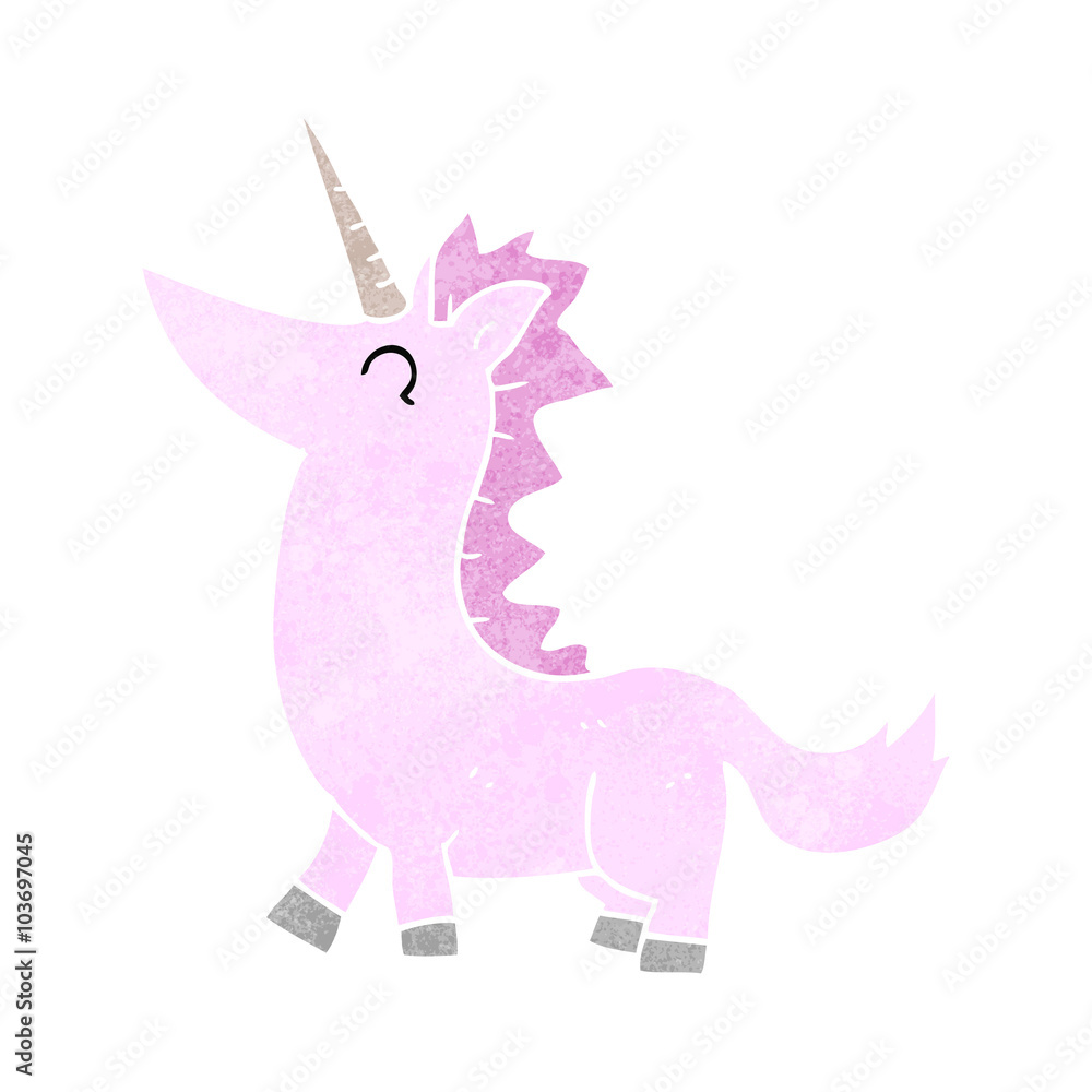 retro cartoon unicorn retro cartoon unicorn