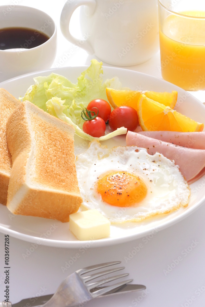 Naklejka premium 朝食