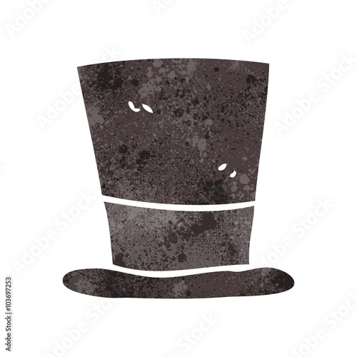 retro cartoon top hat