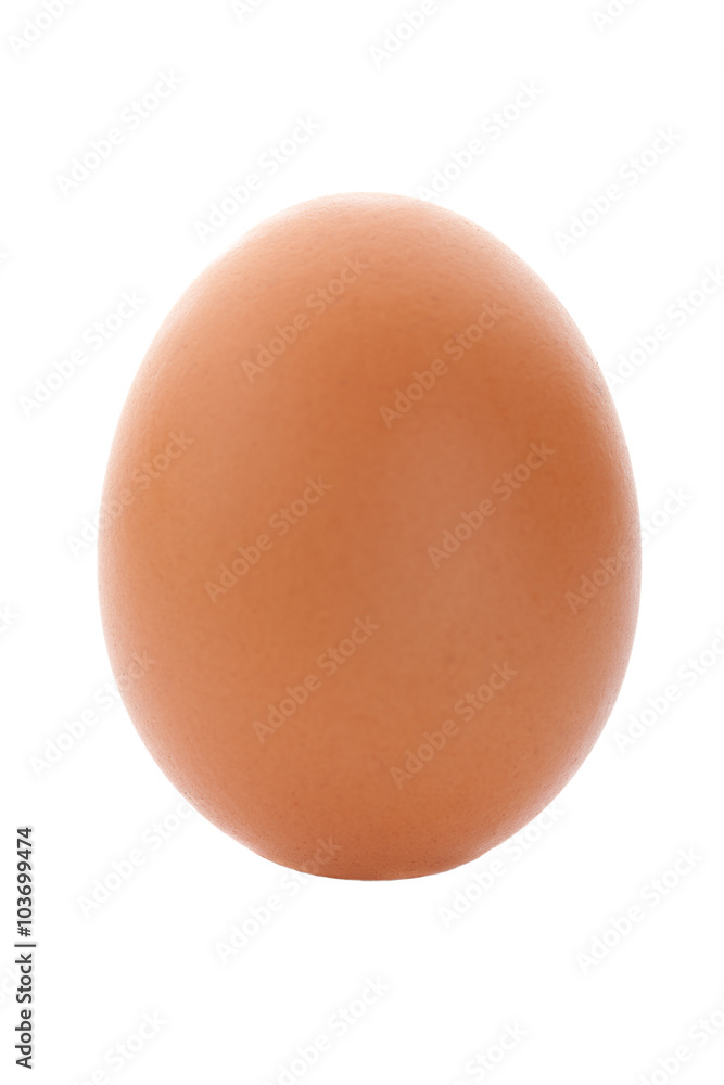 brown chicken egg close up isolated on white brown chicken egg close up isolated on white