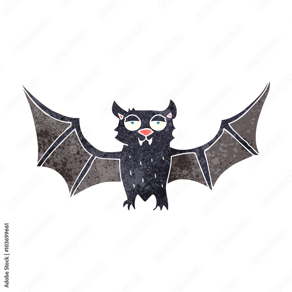 Fototapeta premium retro cartoon halloween bat