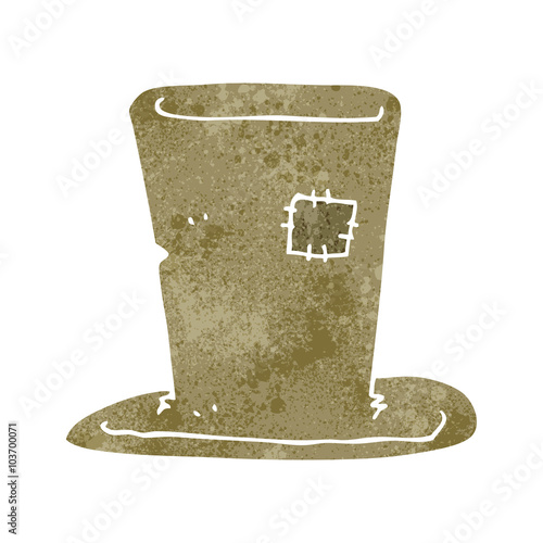 retro cartoon tramp top hat
