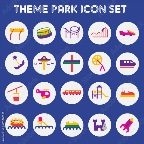 Icon set theme park 