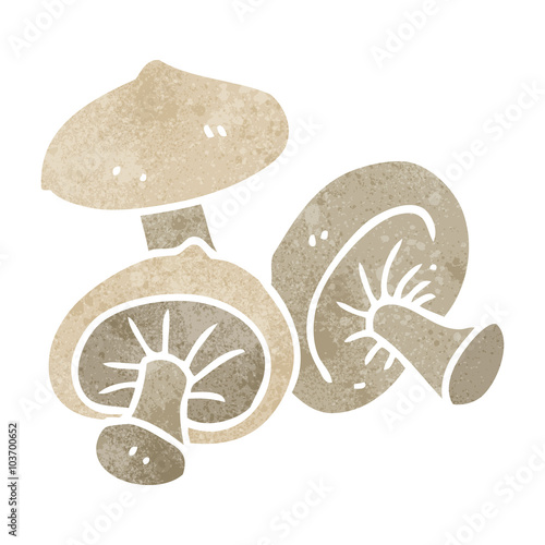 retro cartoon mushrooms