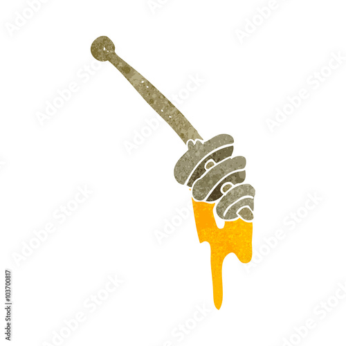 retro cartoon honey dipper