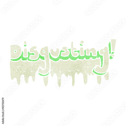 retro cartoon disgusting symbol