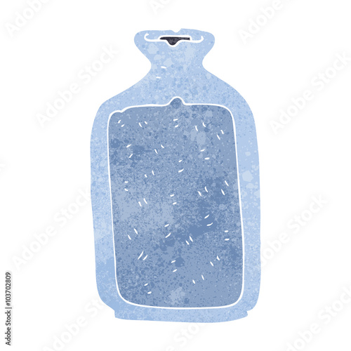 retro cartoon hot water bottle
