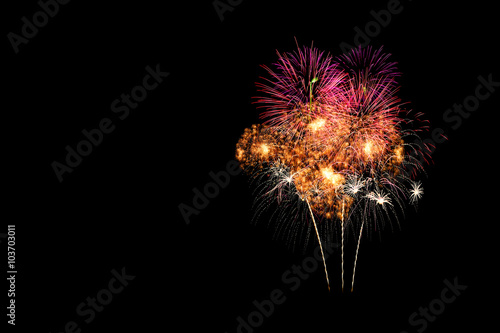 Isolated fireworks display