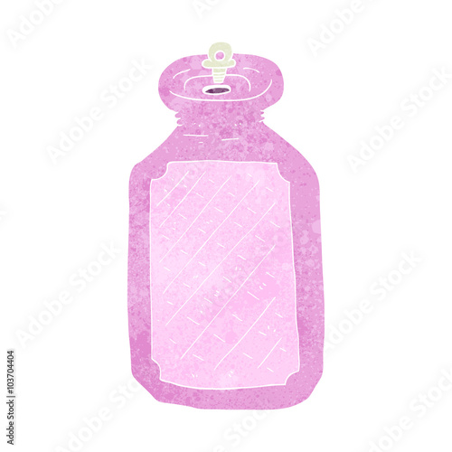 retro cartoon hot water bottle