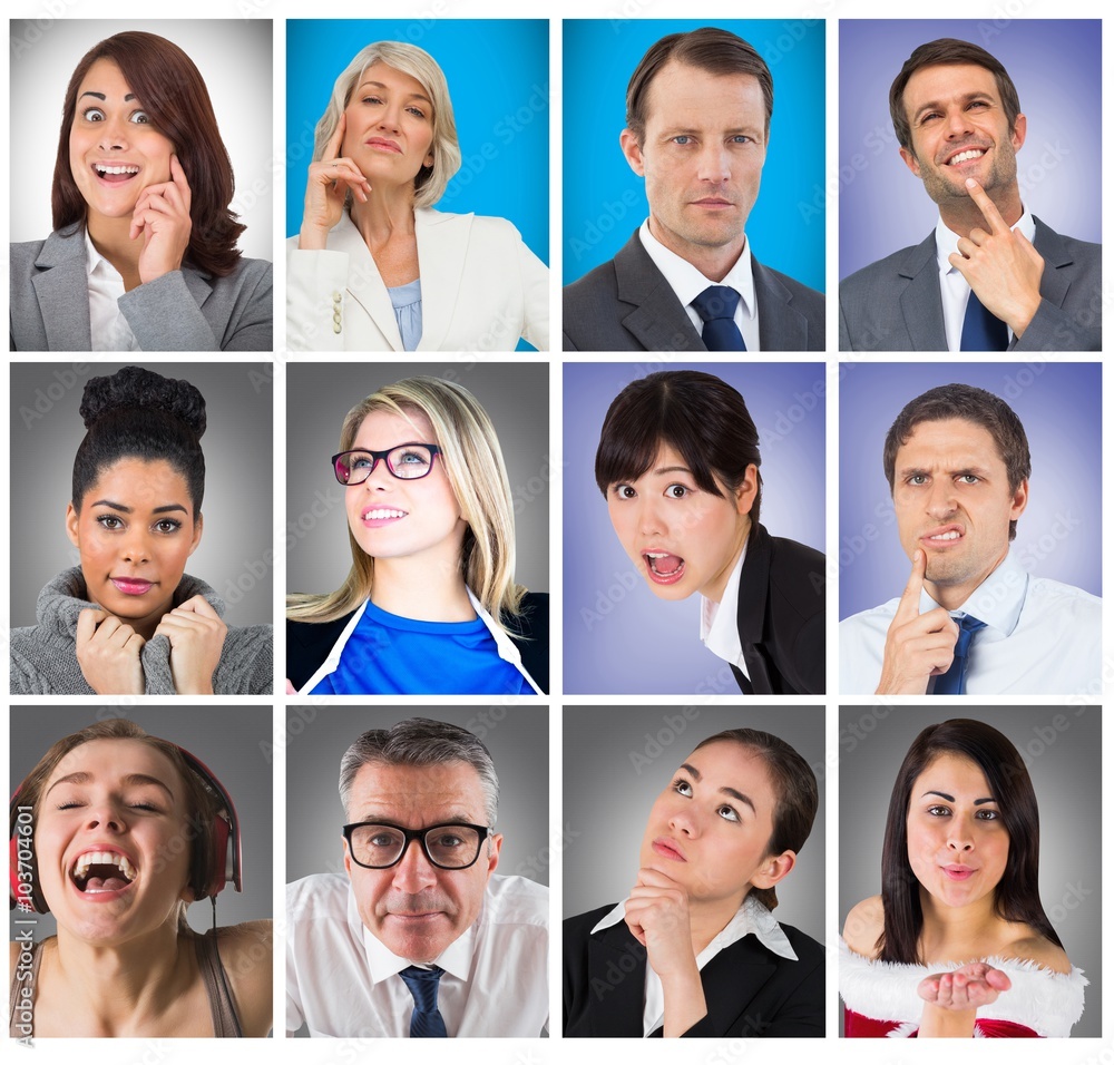 Fototapeta premium Composite image of composite image of business people