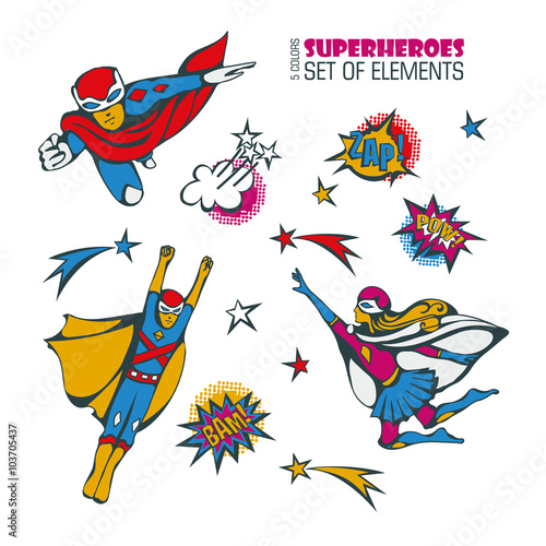superheroes in comic style 3
