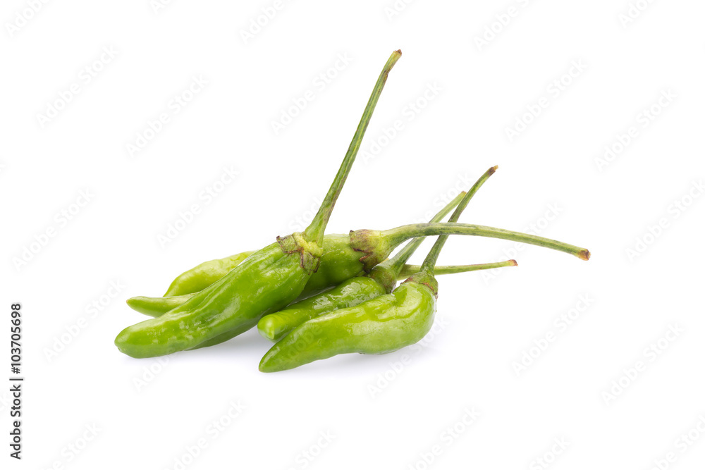 Hot chili peppers isolated on white background Hot chili peppers isolated on white background