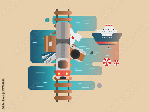 Travel railway and cruise