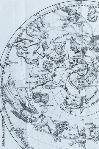 アンティークの天体図