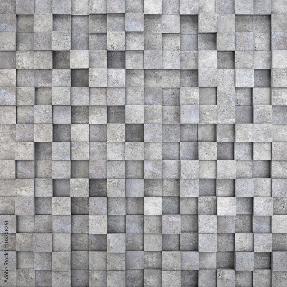 wall of concrete cubes wall of concrete cubes