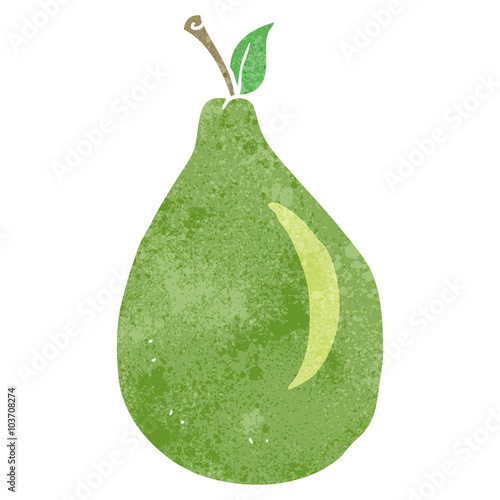 retro cartoon pear