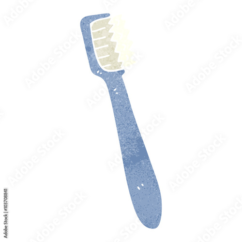 retro cartoon toothbrush