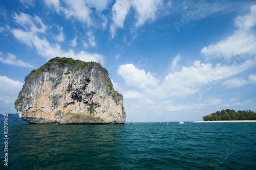 rocks and sea in Krabi Thailand