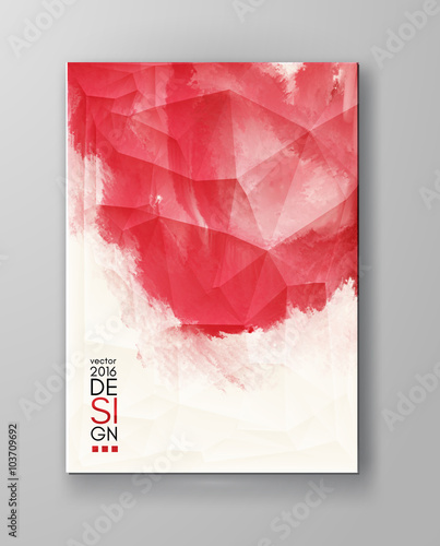 Brochure with Multicolored Blured Backgrounds.