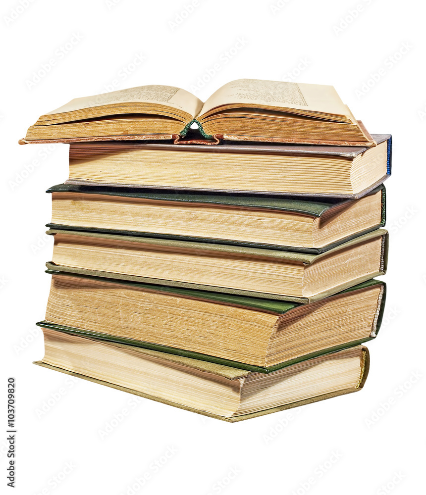 Heap of books isolated on white. Heap of books isolated on white.