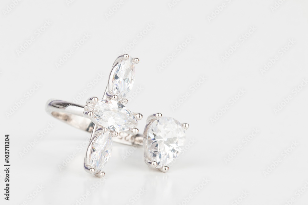 Ring with gems. Stock Image macro. Ring with gems. Stock Image macro.