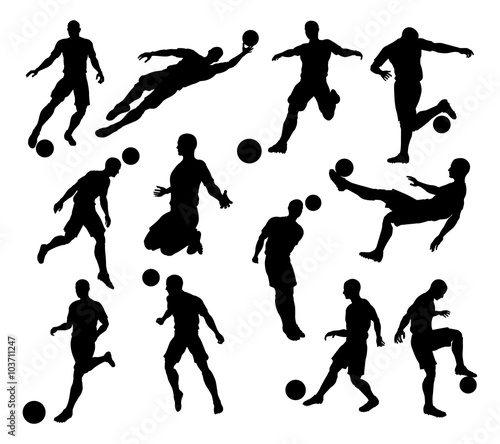 Silhouette Soccer Players photo