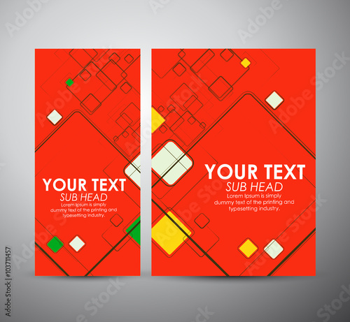 Abstract squares pattern. Brochure business design template or roll up. Vector illustration