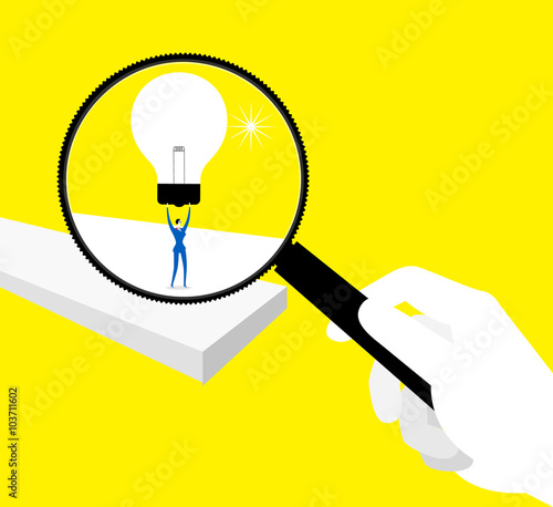 Searching / Use the magnifying glass for searching idea.