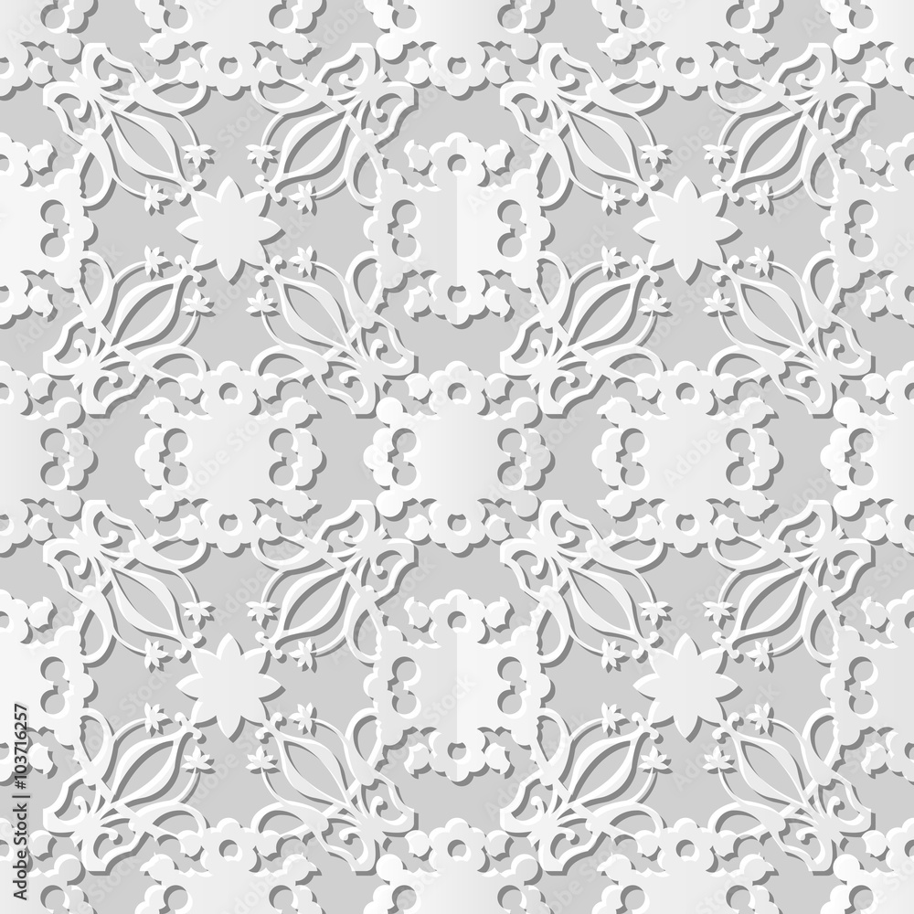 Vector damask seamless 3D paper art pattern background 093 Star Cross Flower
Vector damask seamless 3D paper art pattern background 093 Star Cross Flower