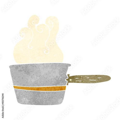 retro cartoon saucepan cooking