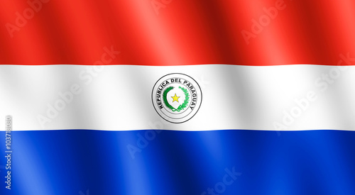 Flag of Paraguay waving in the wind
