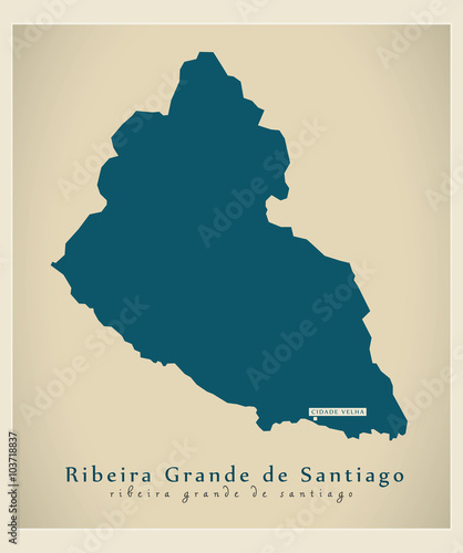 Modern Map - Ribeira Grande de Santiago CV