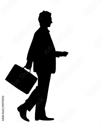 walking man with a briefcase